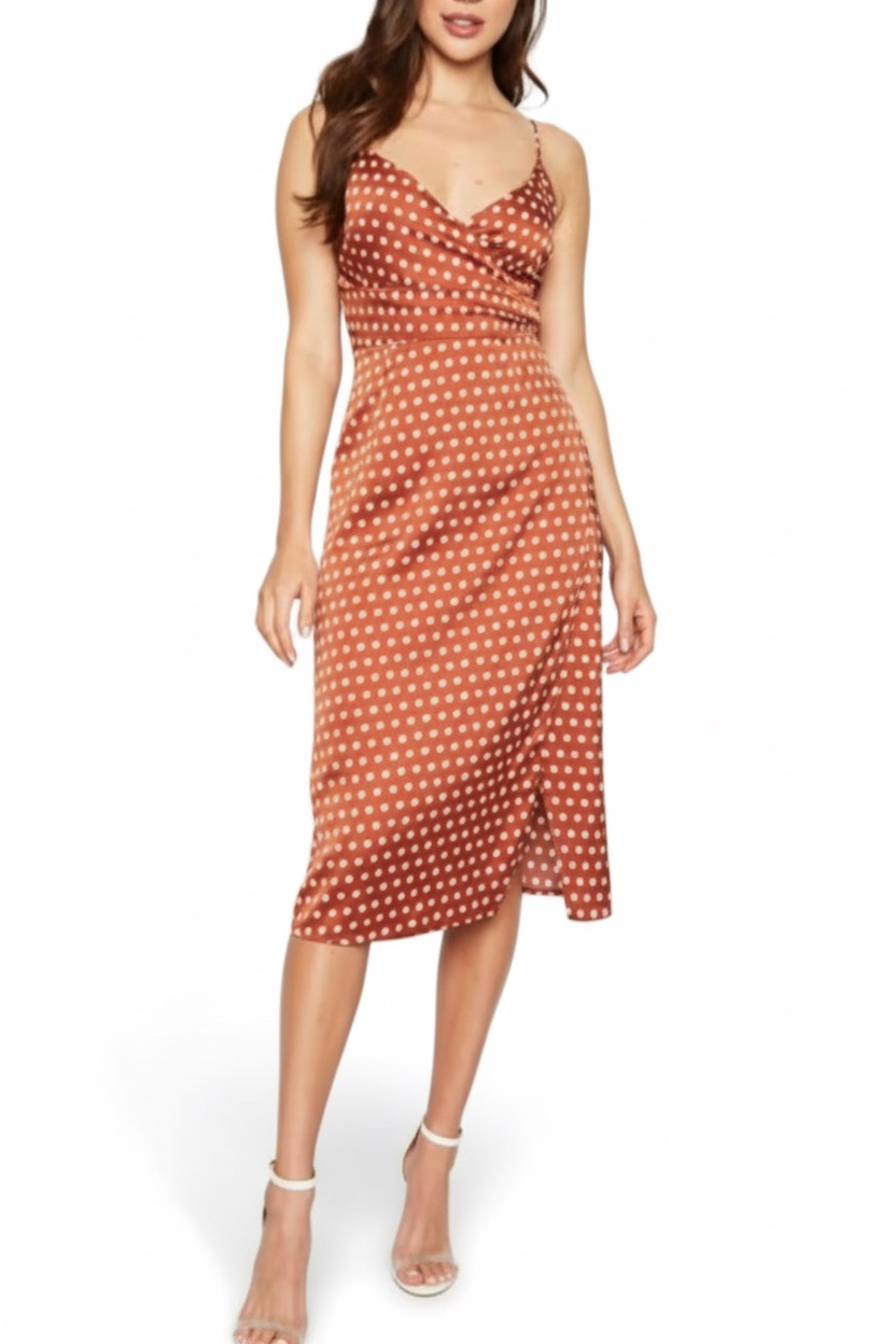 Robe moulante à pois – Élégante & féminine 🤍