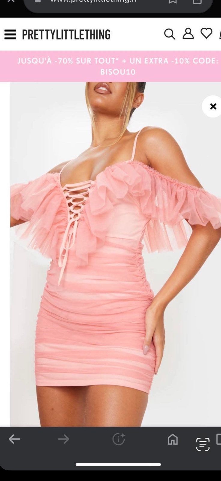 Nuisette sexy rose 