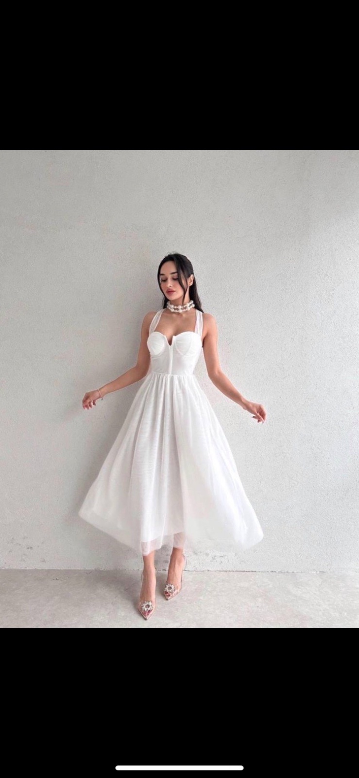 Robe blanche cloche 