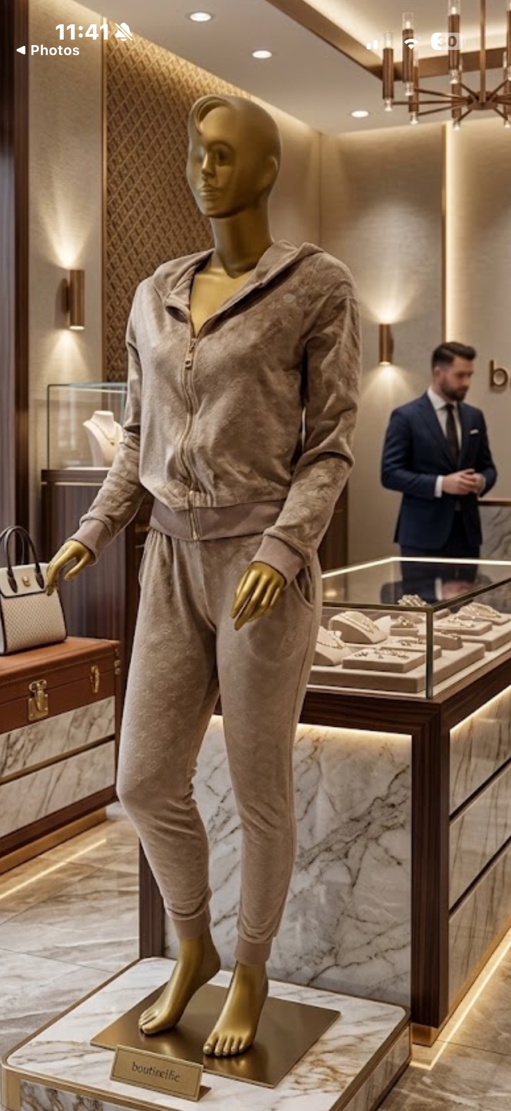 Survetement velour imprimé