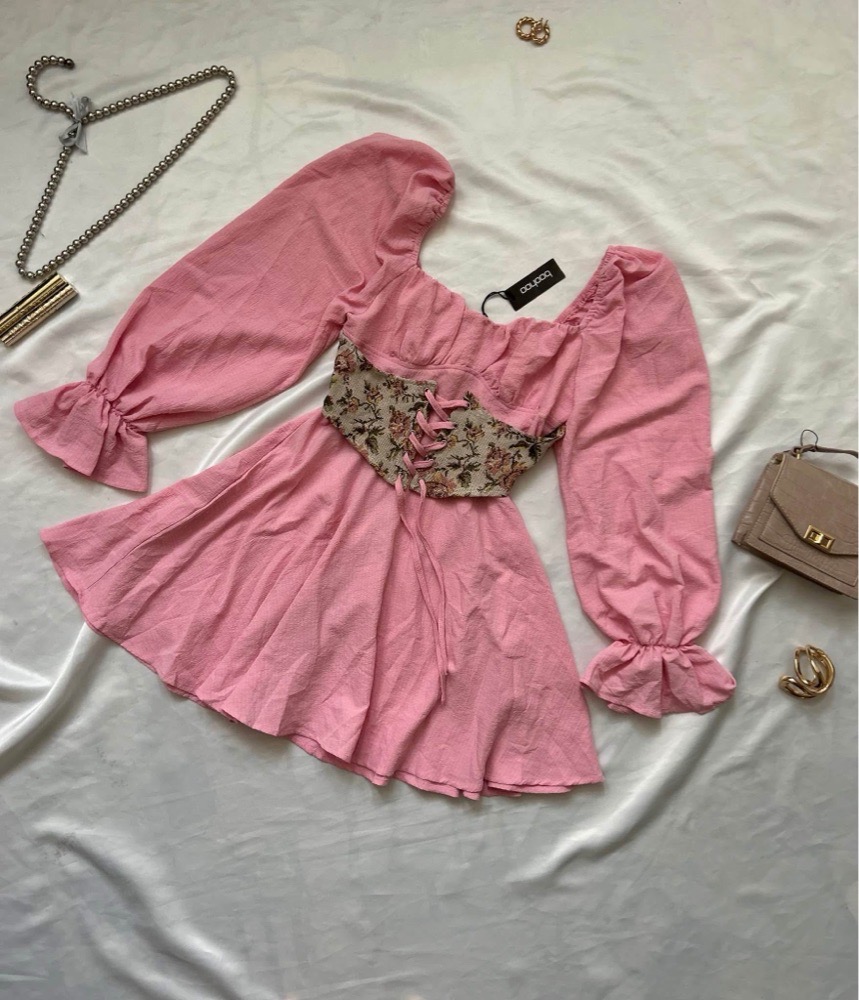 Robe cloche rose 