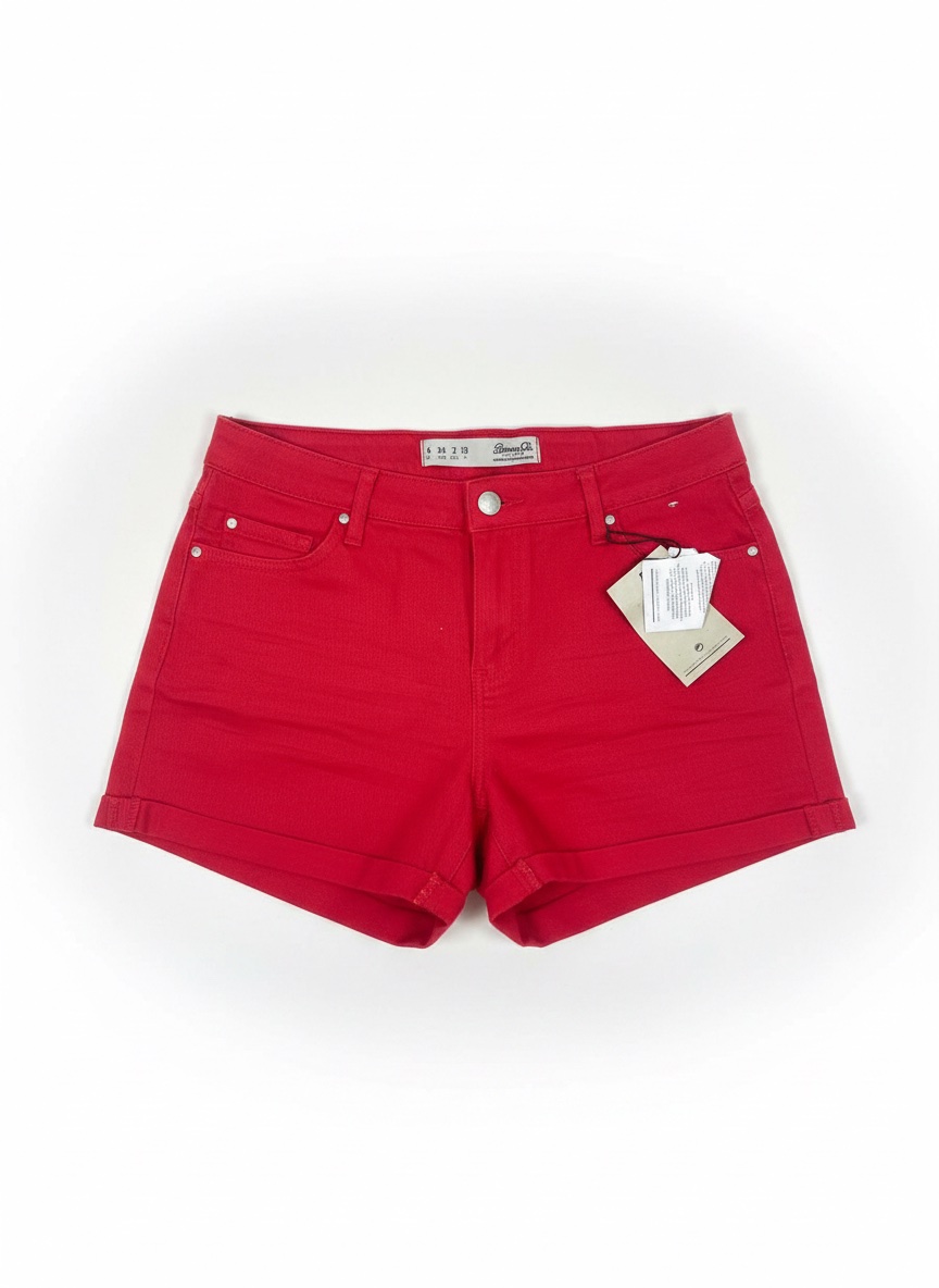 Short jean rouge