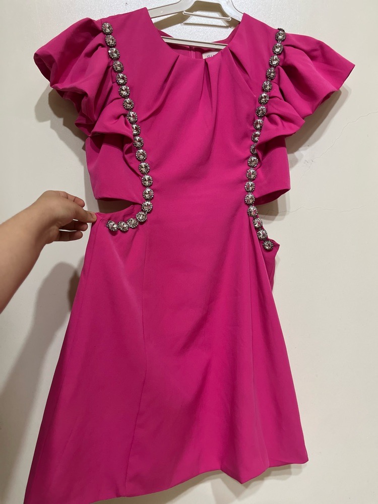 Robe courte rose 