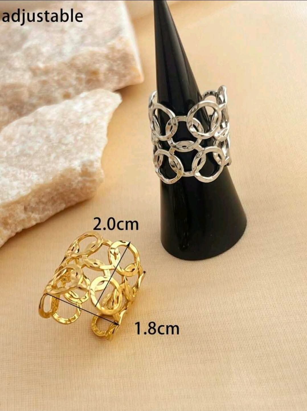 Bague en acier inoxydable importé de la France 