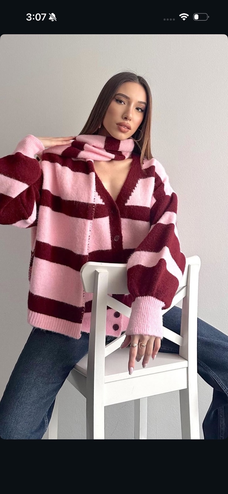 Chunky knitted cardigan