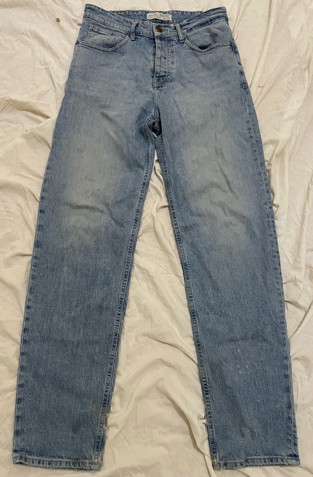 Jean Bershka Homme Bleu Clair – Coupe Droite / Regular Fit 👖