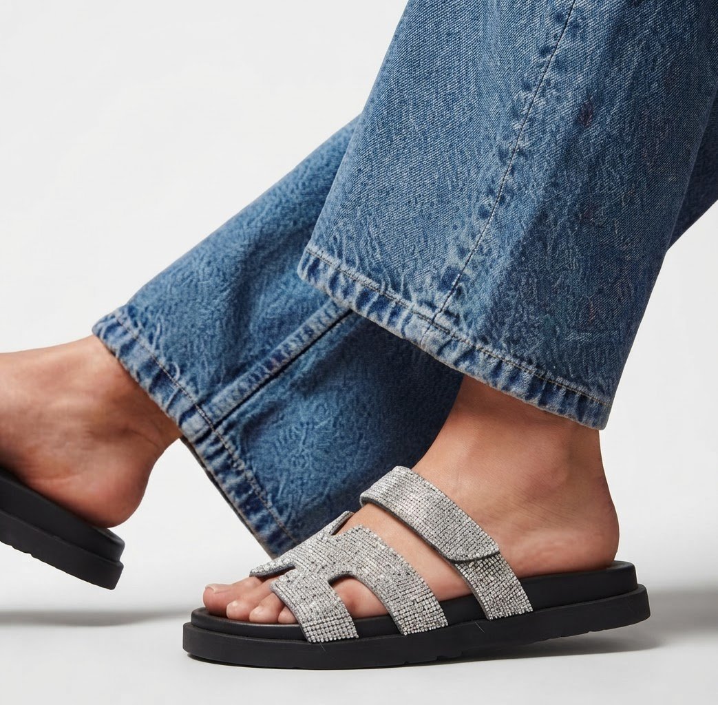 ♥️♥️♥️jolie mule noir à Strass ♥️♥️♥️