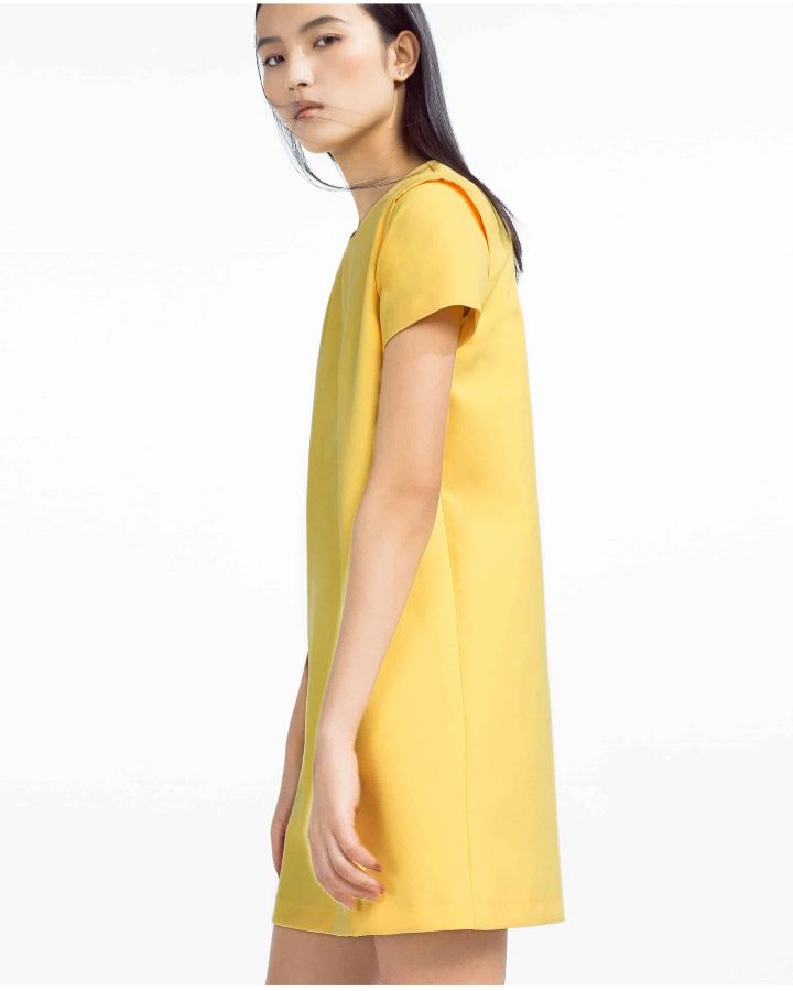 Roube courte jaune  zara