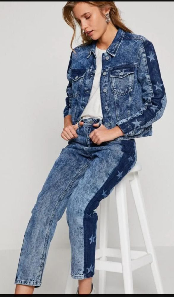 💥💥📢 jolie jeans femme à Bande étoiles  très stylé koton