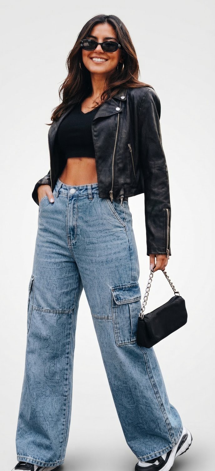 🌹🌹🌹 jolie jeans  cargo à poches 🌹🌹🌹