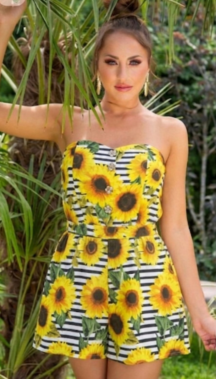 💥💥 Sublime combishort imprimer fleurs tournesol 🌻💥💥