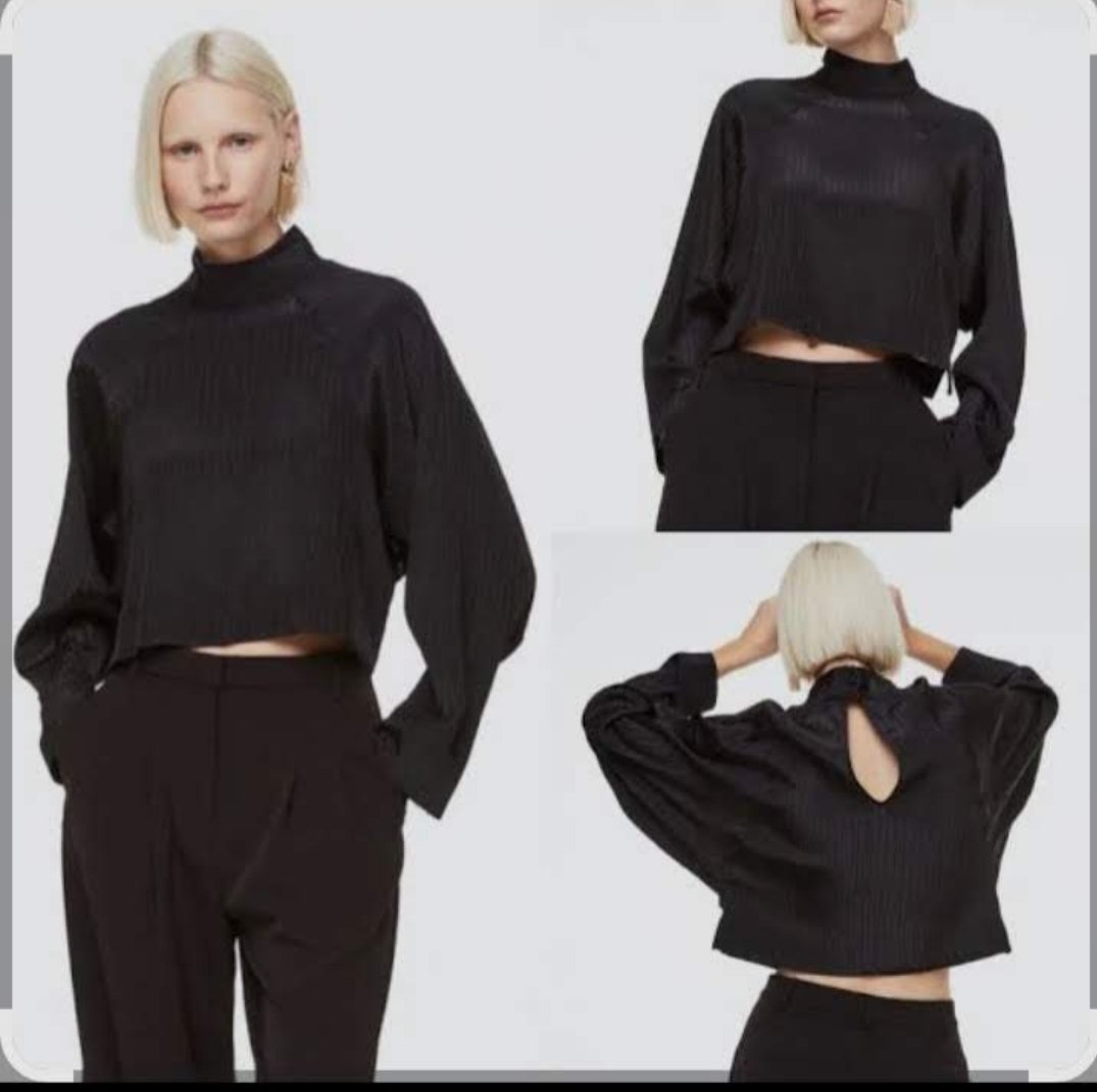 ♥️♥️ sublime blouse noir💥💥 à relief h&m♥️♥️♥️