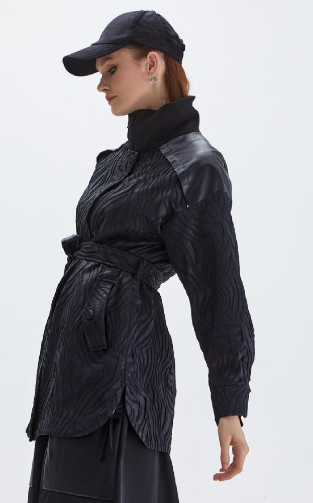 ♥️♥️ ♥️sublime trench femme noir structuré ♥️♥️♥️