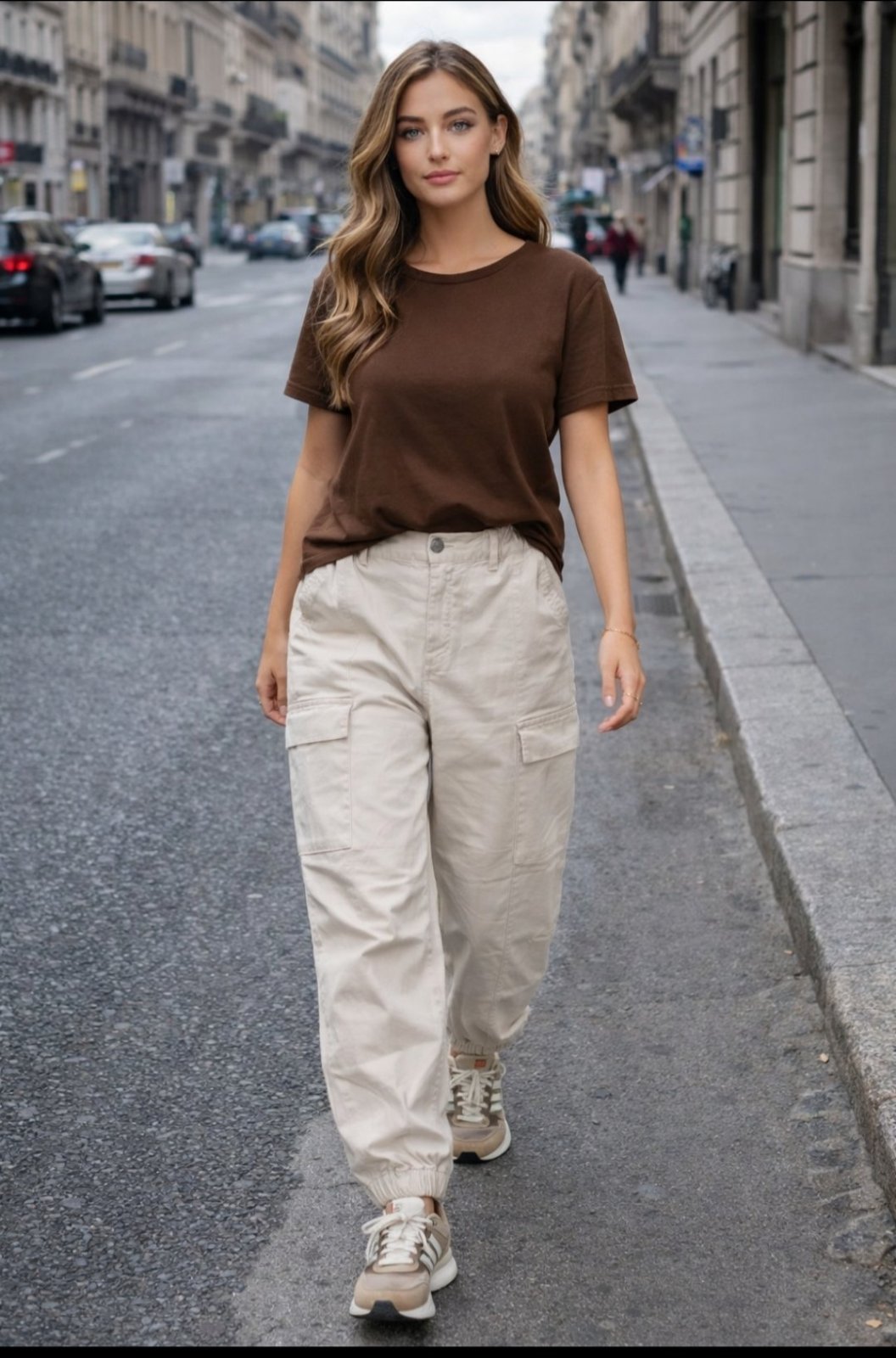 ♥️♥️ jolie pantalon jeans beige cargo♥️♥️