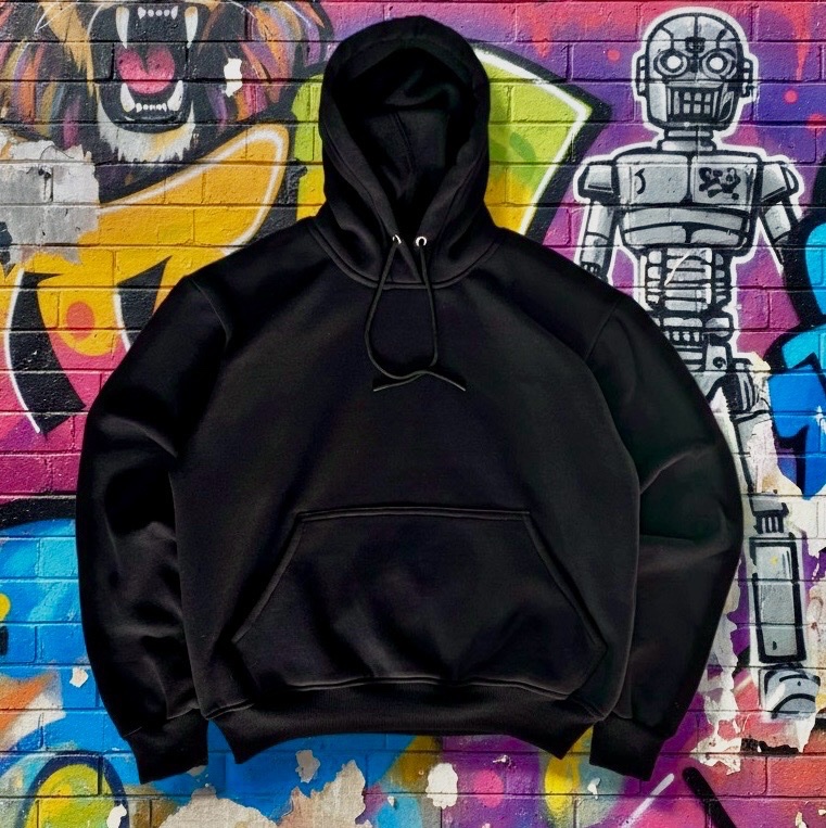 BLACK HOODIE 330GSM🖤