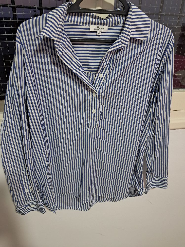 Chemise rayé blanc et bleu MS Marion