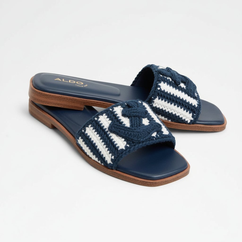 Sandales Claquettes Plates ALDO en Crochet Style Nautique