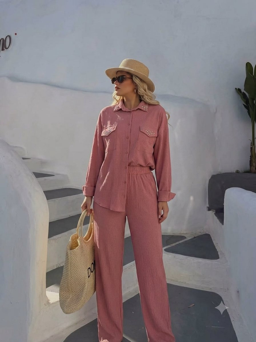 Ensemble 2 Pièces Chic avec strass 