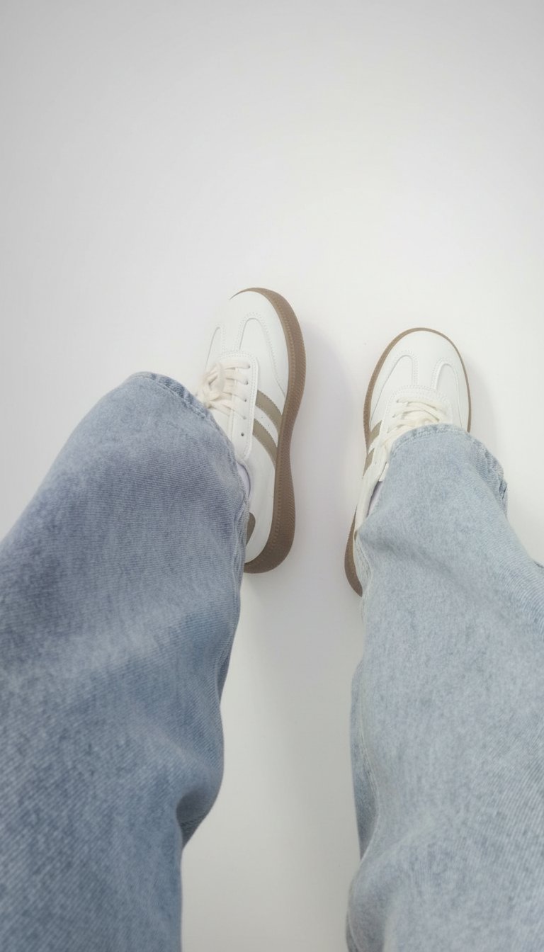 Basket blanc+marron
