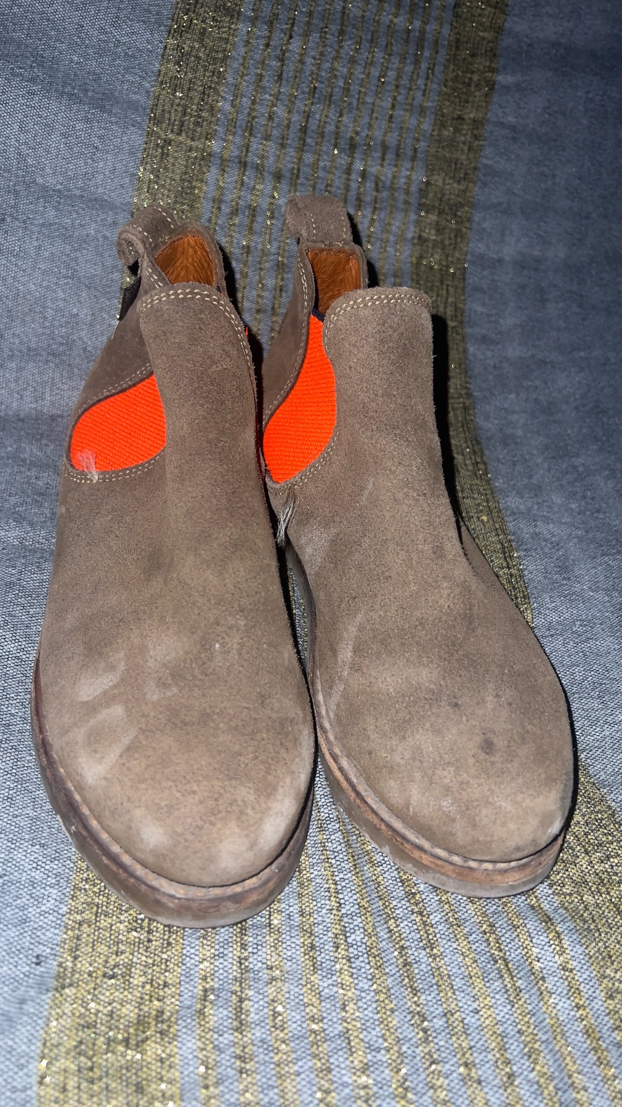 Bottine cuire interieur daim exter.