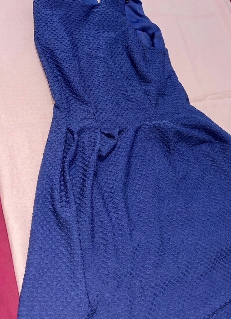 Robe patineuse bleu roi texturée💙🦋