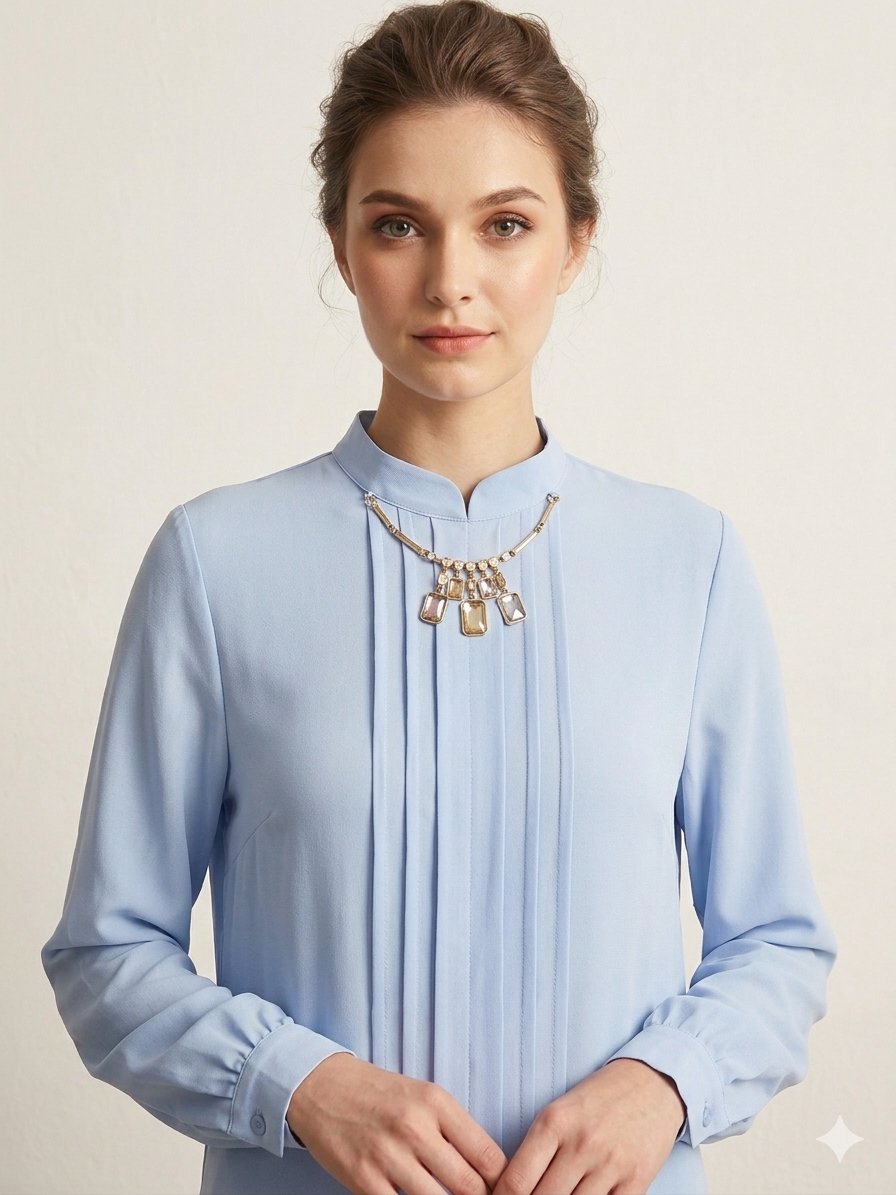 Chemise femme bleu ciel -Maxi