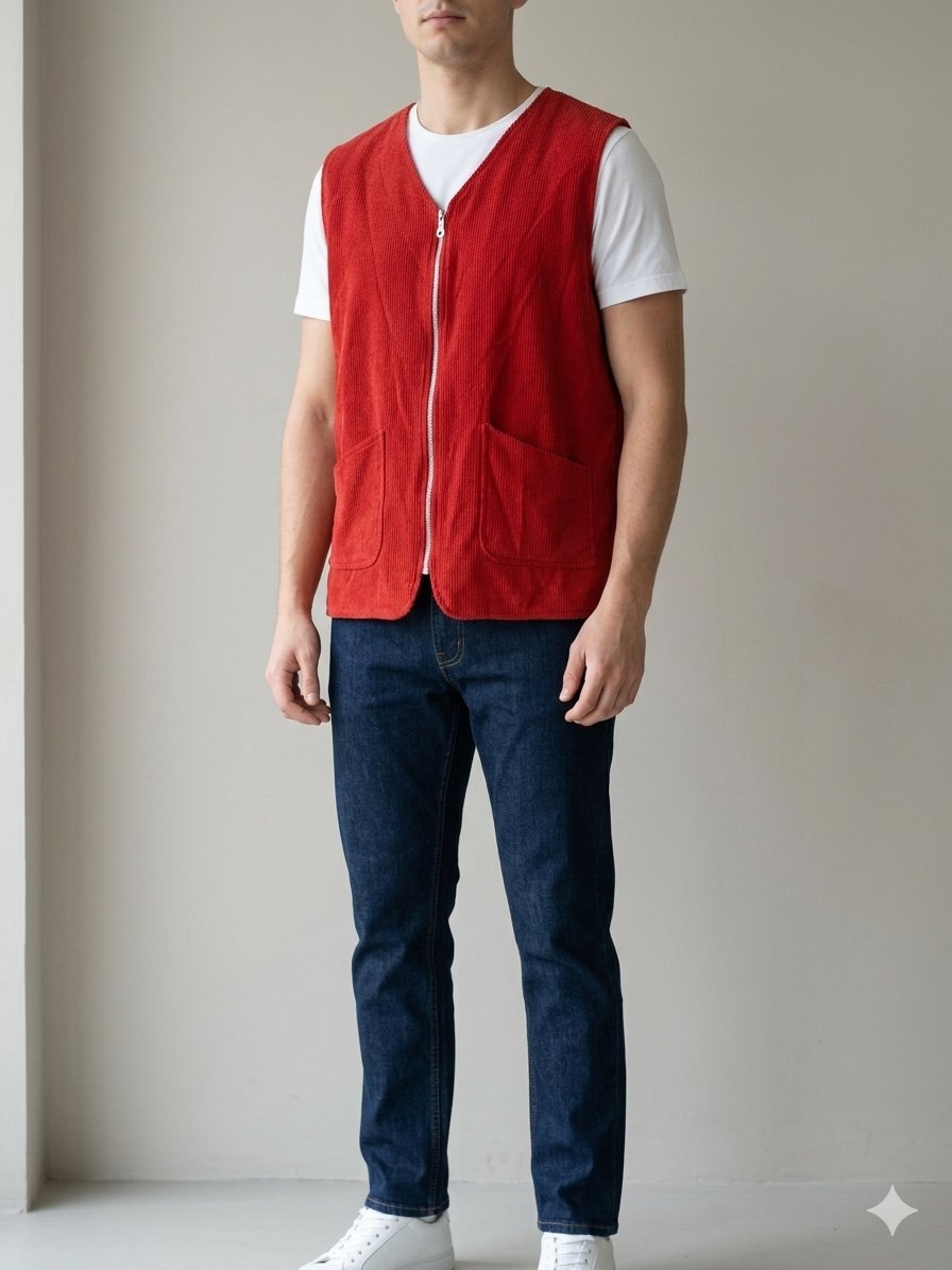 Gilet homme en velours côtelé