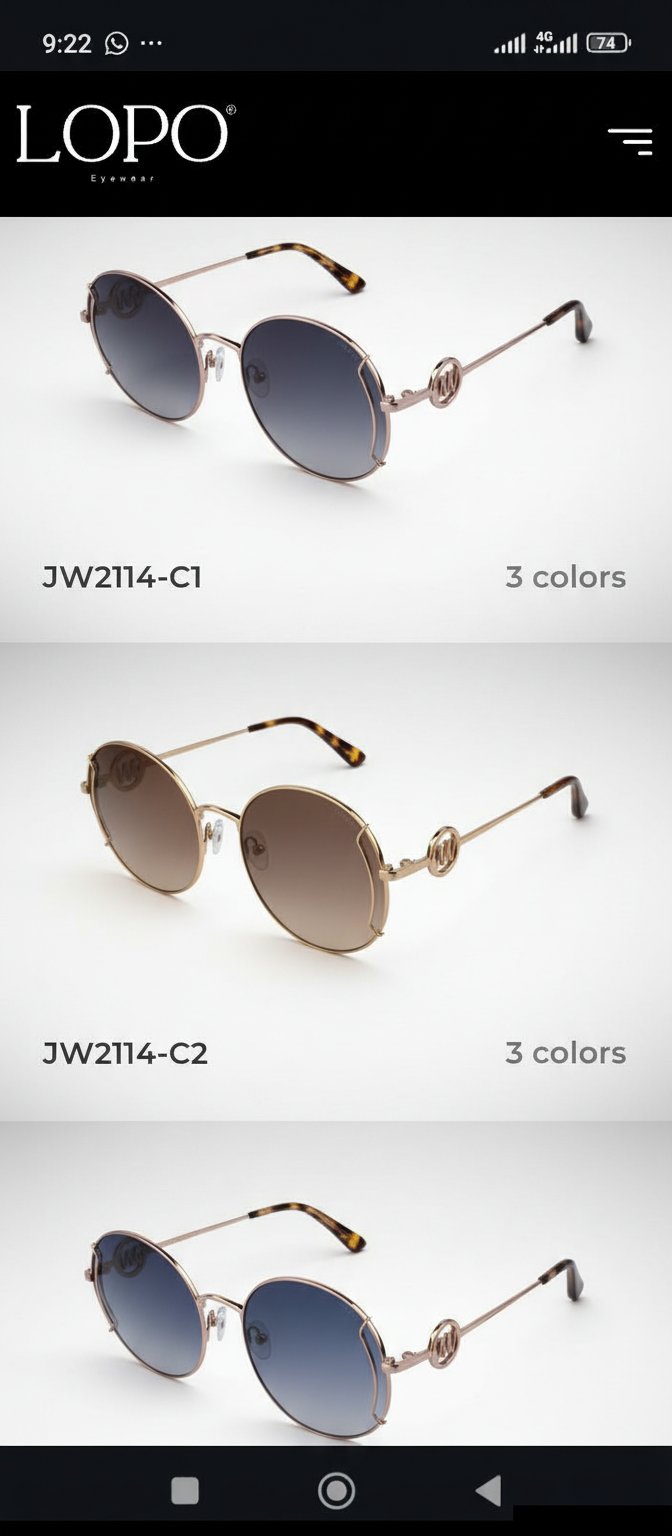 Lunettes Jow Way originales – modèle JW2114 C2 ✨