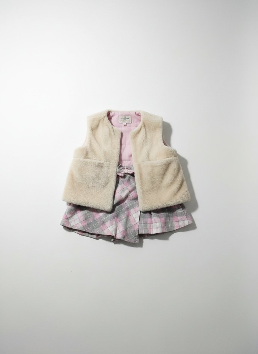 Jupe short avec veste forrure double face