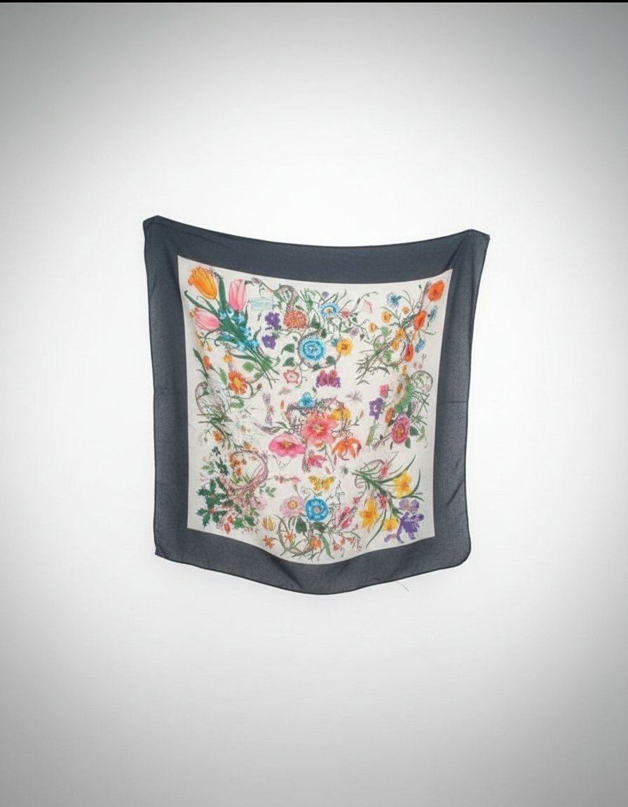 Foulard multicolore ensoie Gucci