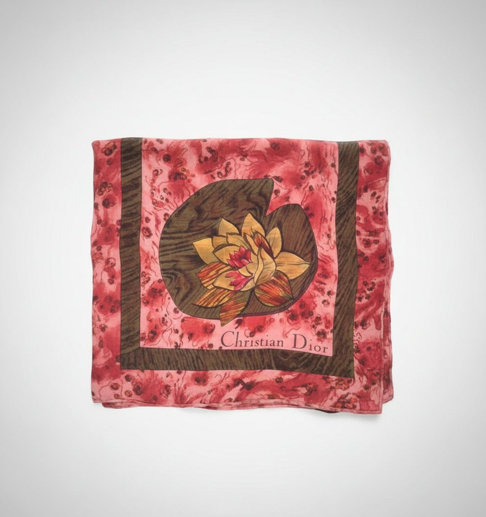 Foulard multicolore en soie Christian Dior