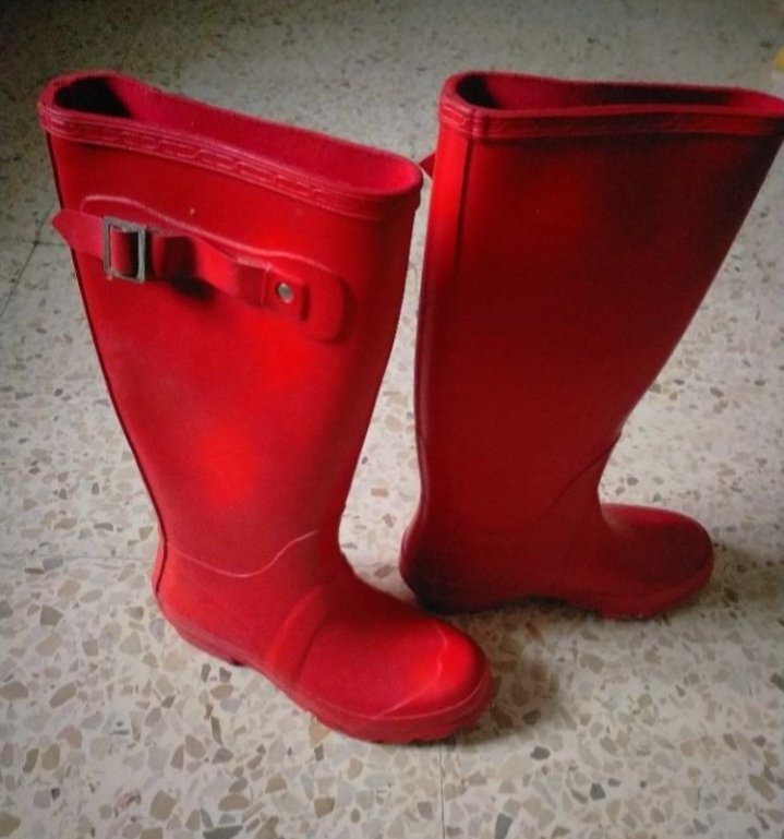 Bottes de pluie rouge 