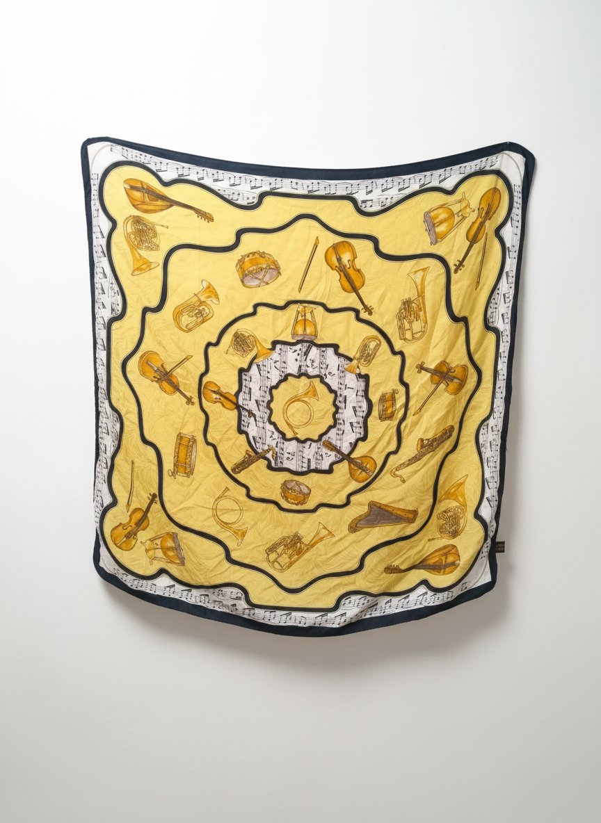 Foulard multicolore en soie 