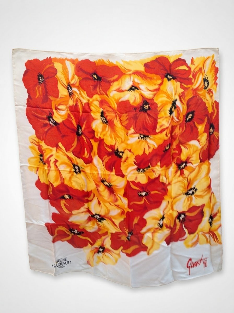 Foulard multicolore en soie 