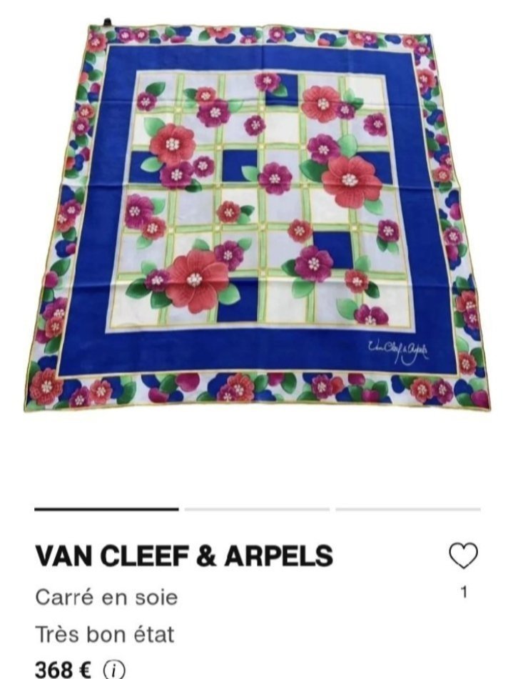 Foulard multicolore en soie Van Cleef & Arpels