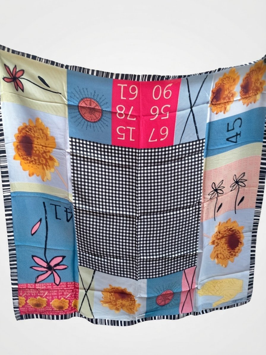 Foulard en soie multicolore Esprit 