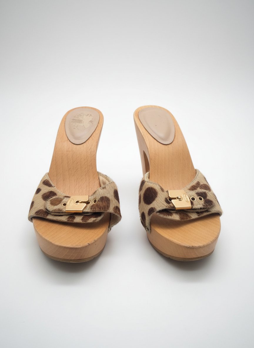 Mules tigré à talons