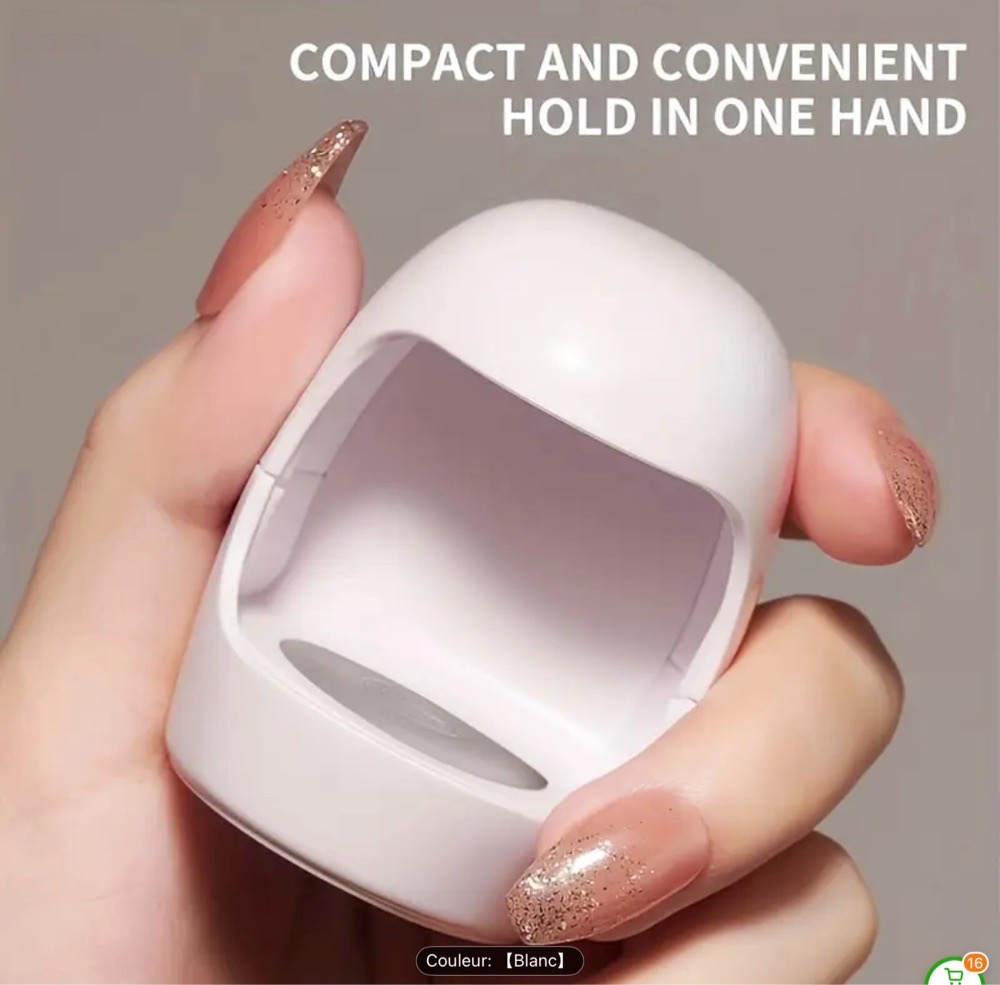 Mini lampe ongles cachetee