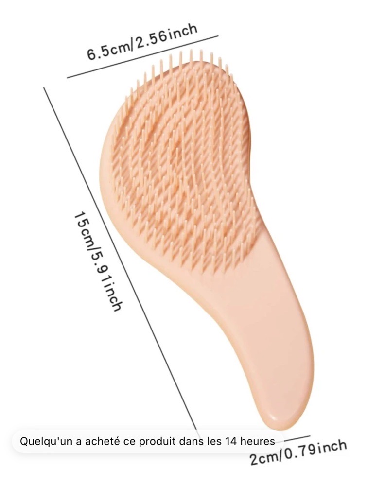 Brosse cheveux cachetee