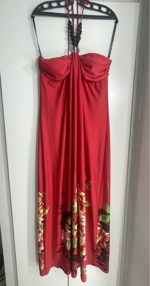 robe  longue rouge