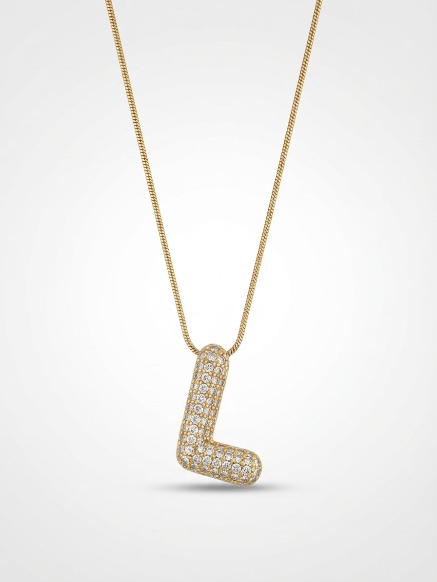 Collier shein cachetee lettre L