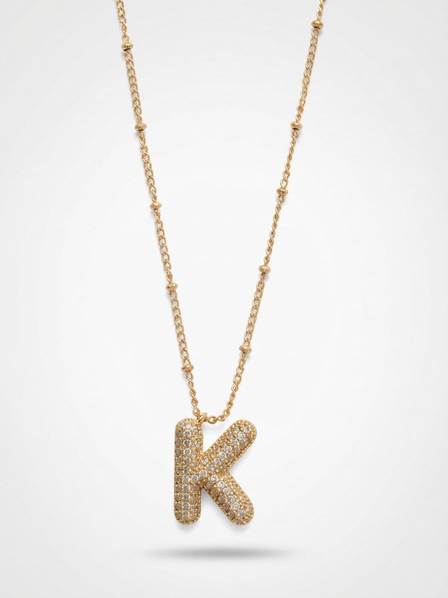 Collier lettre K shein cachetee