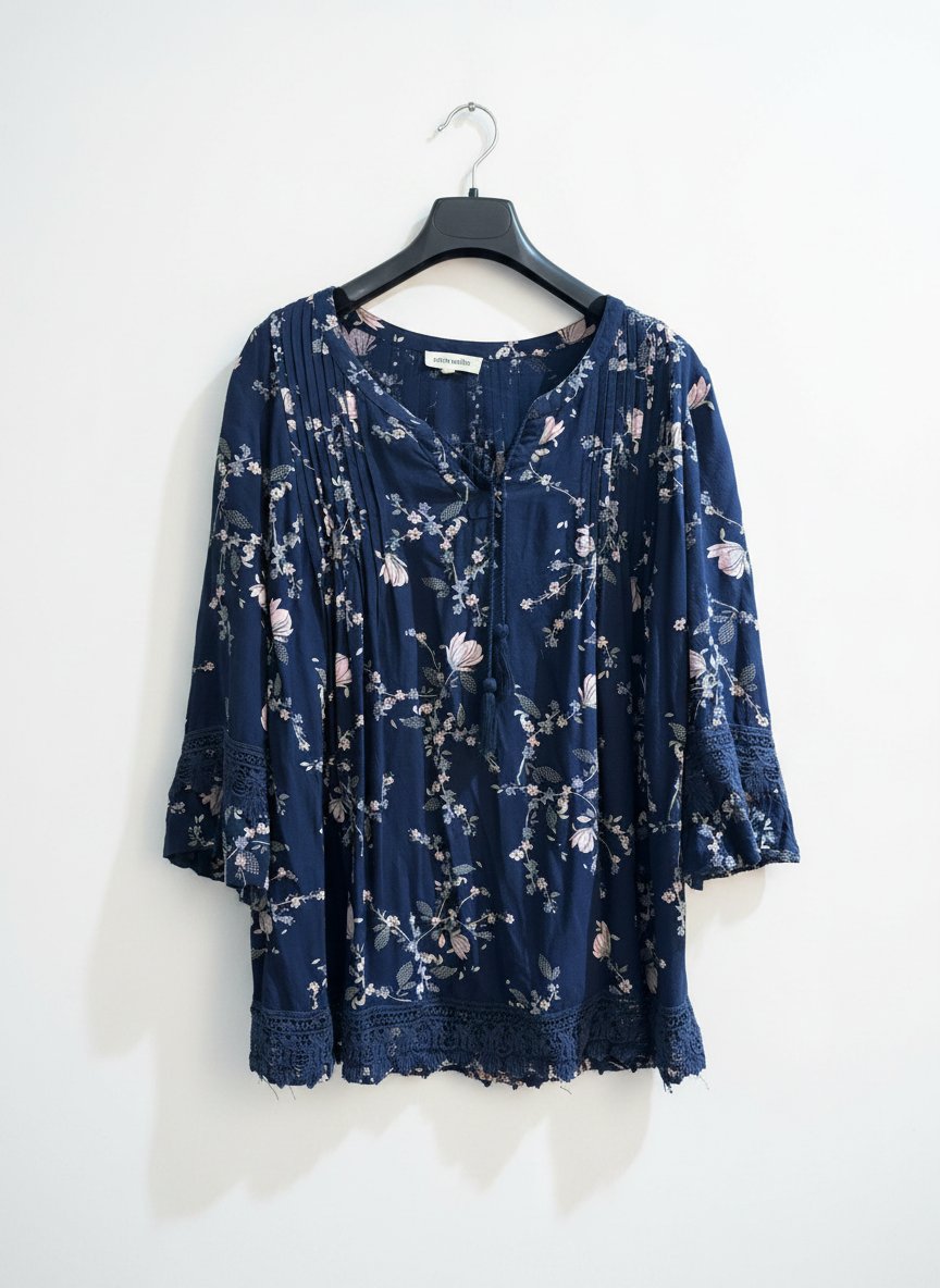 Chemisier en coton fleurie
