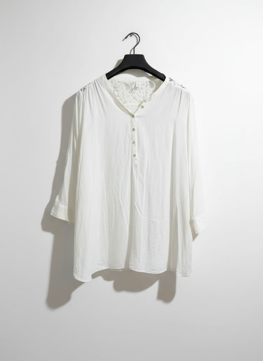Chemisier en coton beige clair