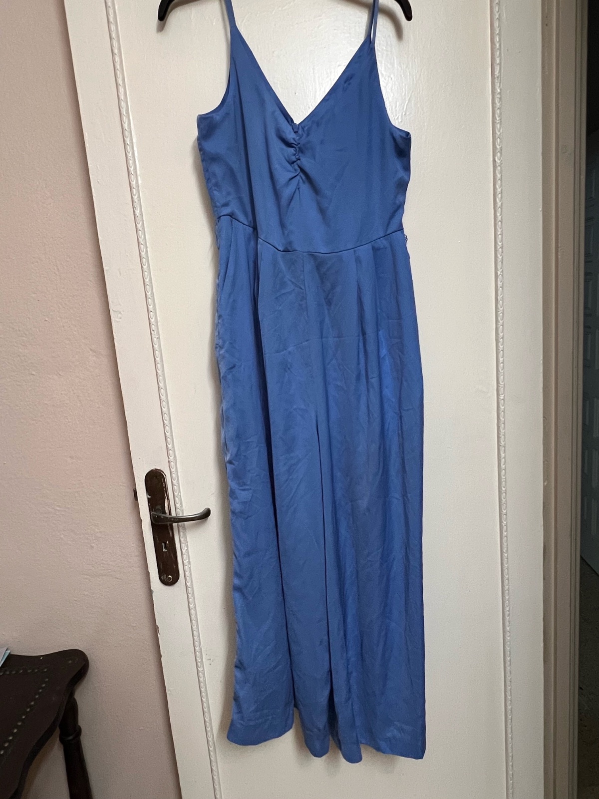 Combinaison bleu H&m en satin de soie