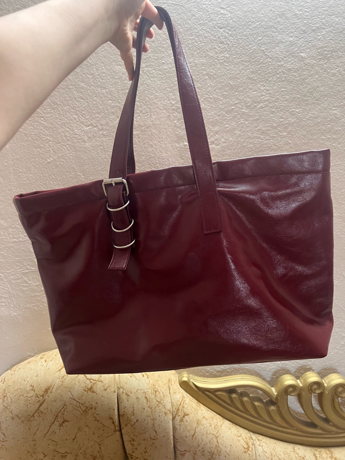 Grand Sac bordeaux stradivarius 