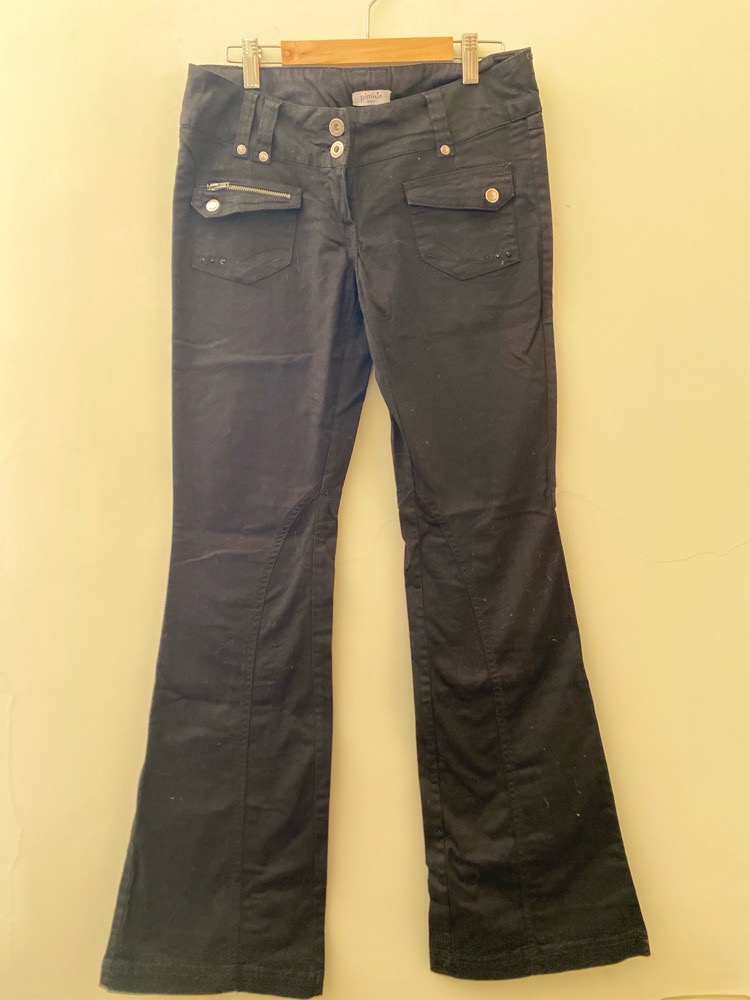 Pantalon noir patte d'elephant