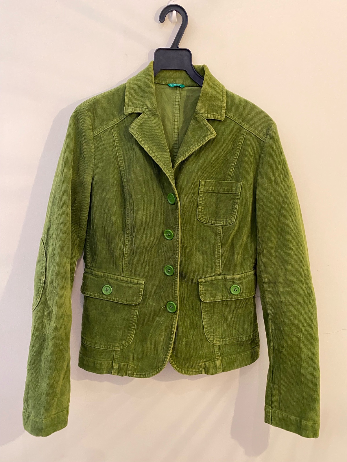 Blazer en velours vert 