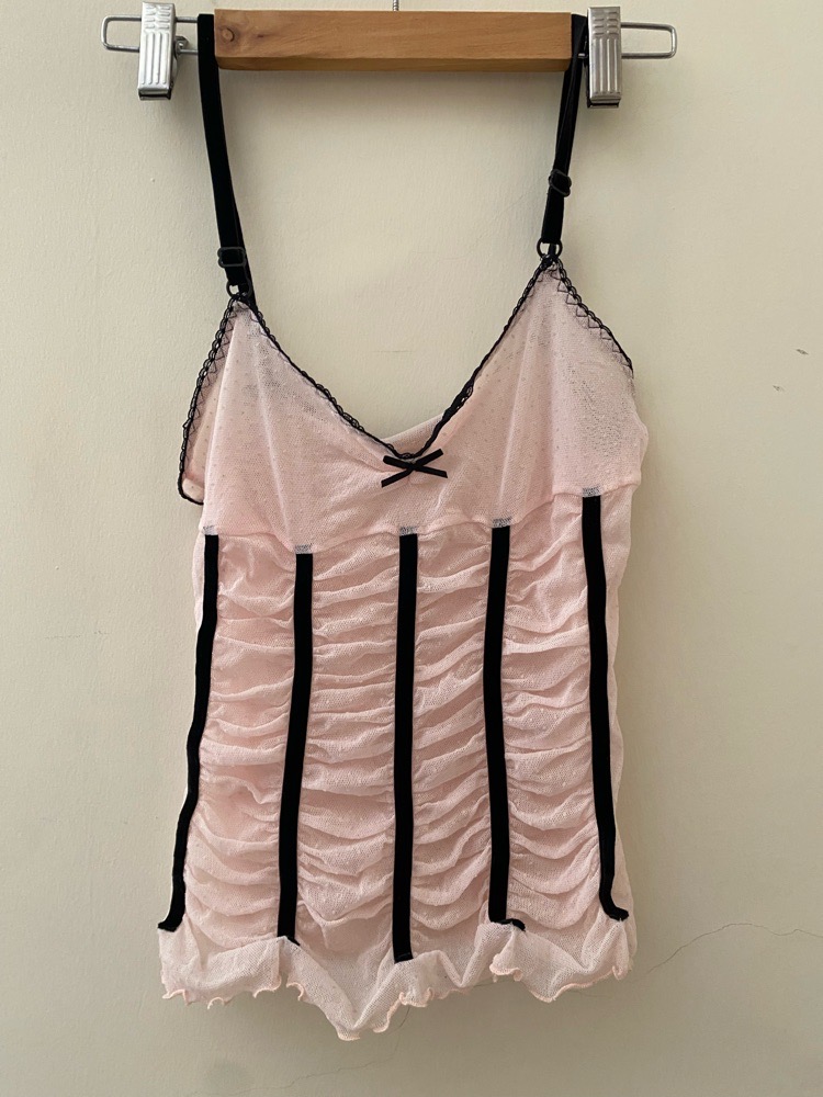 Top rose et noir