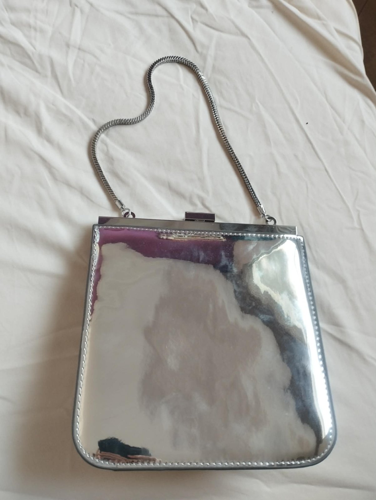 Sac argenté Mango 